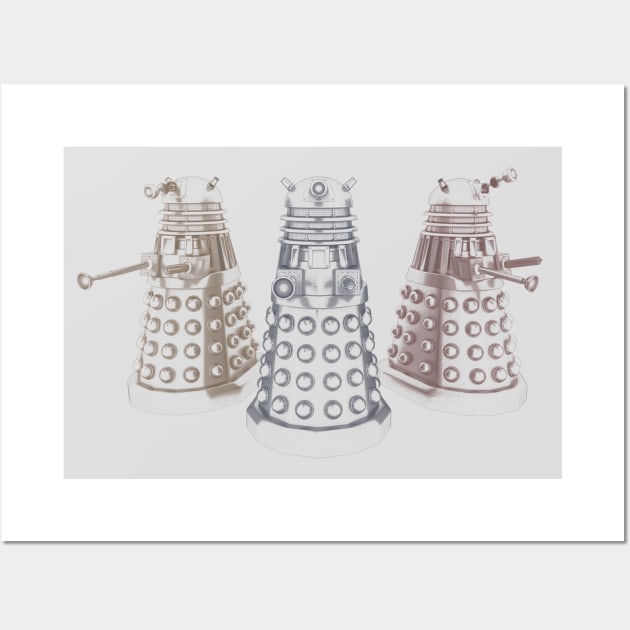 Daleks! Exterminate! Wall Art by Weatherbee